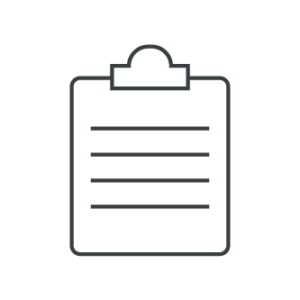 Icon of clipboard and notes